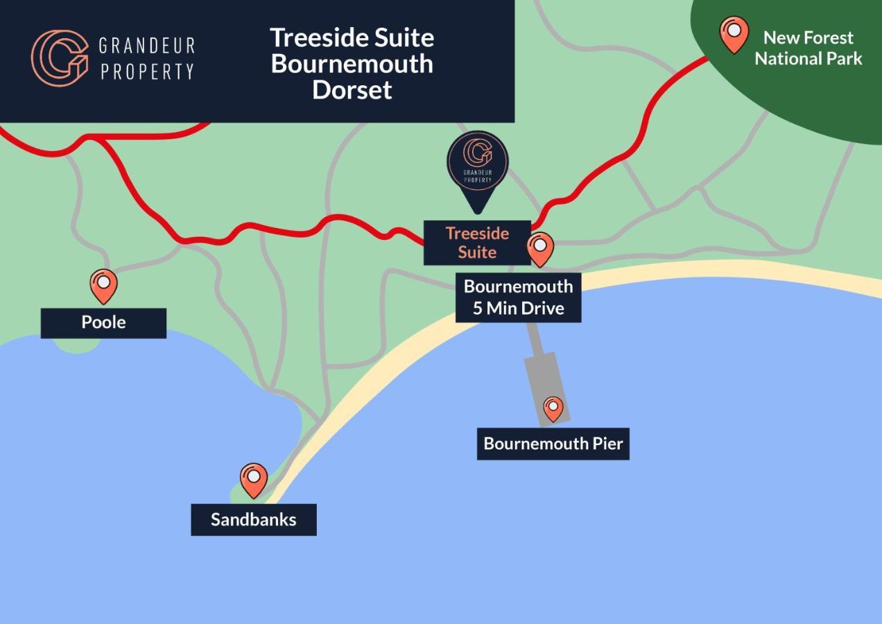 Treeside Suite By Grandeur Property Bournemouth Exteriér fotografie